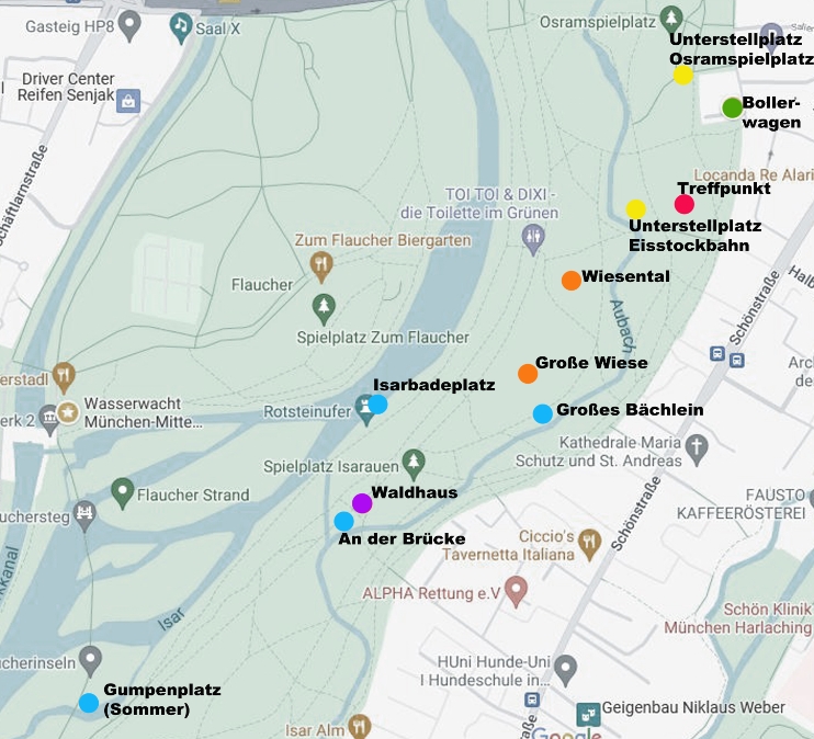 Plätze der Biberbande